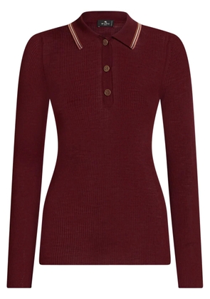ETRO jacquard polo shirt - Red