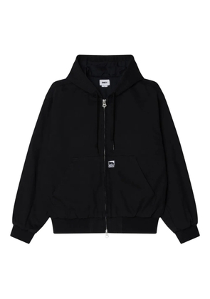 Obey Glen faded-wash hooded jacket - Black