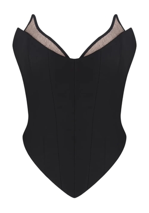 Nuè sweetheart-neckline bustier top - Black