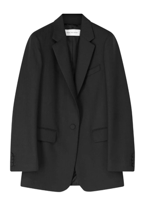 DRIES VAN NOTEN loose-fit herringbone wool blazer - Blue