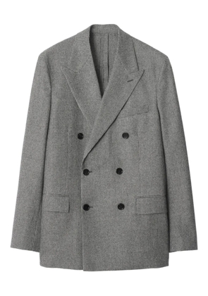 Burberry puppytooth check double-breasted jacket - Grey