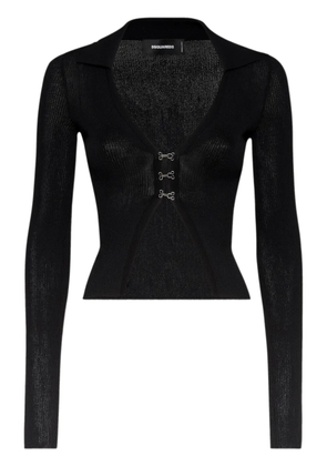 DSQUARED2 ribbed-knit cardigan - Black