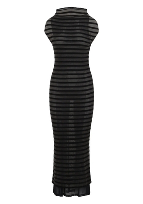 Jean Paul Gaultier striped maxi dress - Black