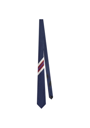 DRIES VAN NOTEN printed silk tie - Blue