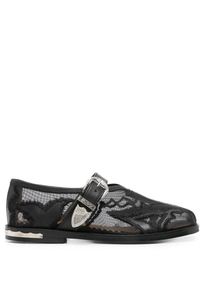 Toga Pulla embroidered loafers - Black