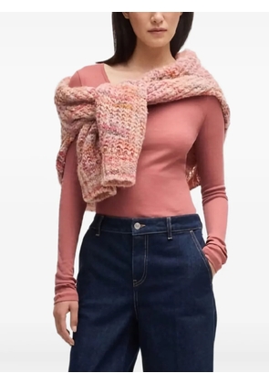 BOSS scoop-neck top - Red