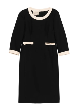 Valentino Garavani bow-embellished round-neck dress - Black