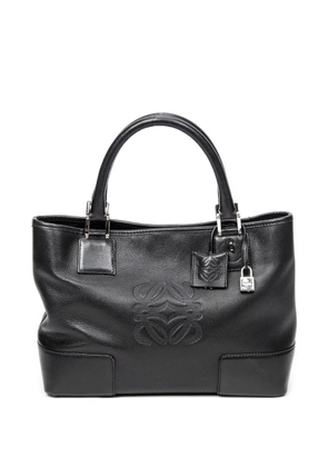Loewe Pre-Owned embossed-logo tote bag - Black
