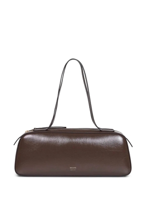 KHAITE Simona crackle patent elongated tote bag - Brown