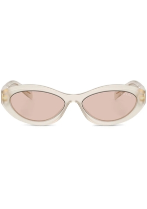 Prada Eyewear transparent oval sunglasses - Neutrals
