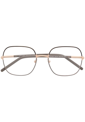 Prada Eyewear oval wire-frame optical glasses - Gold