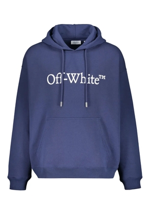 Off-White logo-print hoodie - Blue