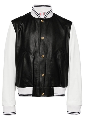 Thom Browne blouson leather jacket - Black