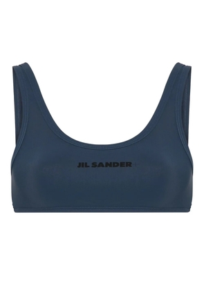 Jil Sander logo-print bikini top - Blue