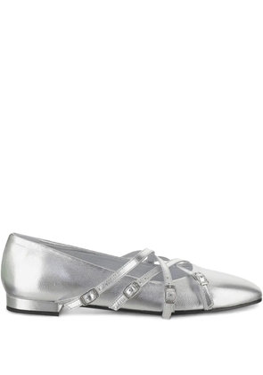Carel Paris leather ballerina shoes - Silver
