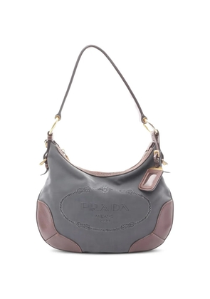 Prada Pre-Owned logo-jacquard shoulder bag - Grey