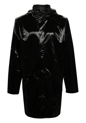 Rains coated hooded parka coat - Black