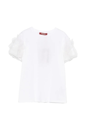 Max Mara ruffled sleeve T-shirt - White