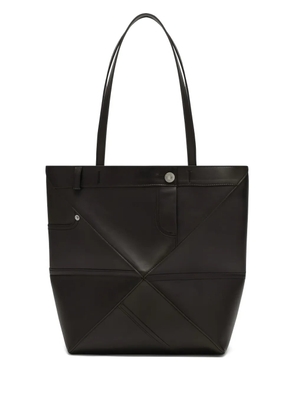 LOEWE medium Puzzle Fold Pantalon leather tote bag - Black