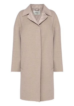 FENDI FF-motif coat - Neutrals