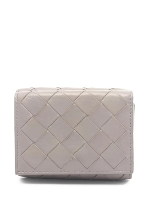 Bottega Veneta Pre-Owned 2000S Intrecciato trifold leather wallet - Grey