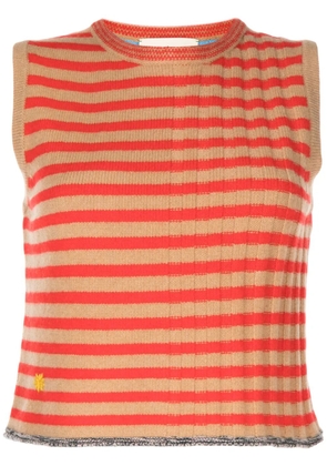 YANYAN KNITS sleeveless ribbed-knit top - Brown