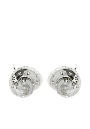 Versace crystal-embellished earrings - Silver