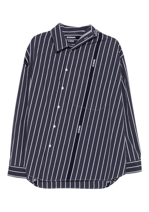 Jacquemus stripe logo shirt - Blue