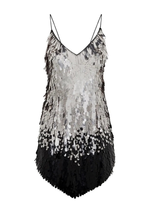 Philipp Plein sequin-embellished backless mini dress - Black