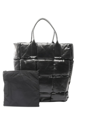 Bottega Veneta Pre-Owned 2010s maxi intrecciato leather tote bag - Black