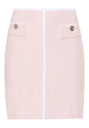 Versace patterned-jacquard mini skirt - Pink