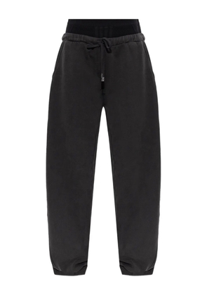 The Attico drawstring track pants - Black