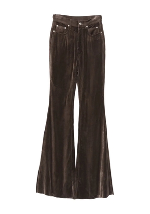 Rick Owens velvet flared trousers - Brown