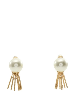 Christian Dior Pre-Owned 10s J'Adior key-detail earrings - White