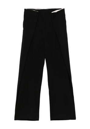 Rokh pleated wide-leg trousers - Black