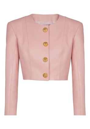 Balmain button lambskin jacket - Pink