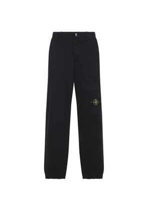 Stone Island pocket logo trousers - Black