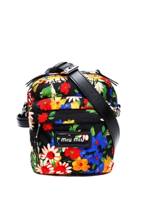 Miu Miu Pre-Owned 2010-2020s floral-print shoulder bag - Black