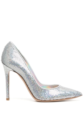 Gianvito Rossi sequin-embellished 100mm pumps - Silver