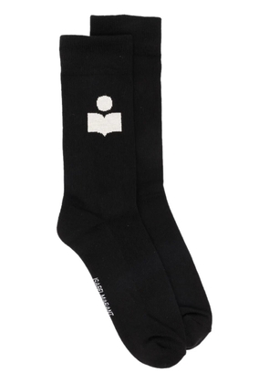 MARANT Siloki logo-intarsia socks - Black