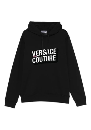 Versace Jeans Couture logo-lettering hoodie - Black
