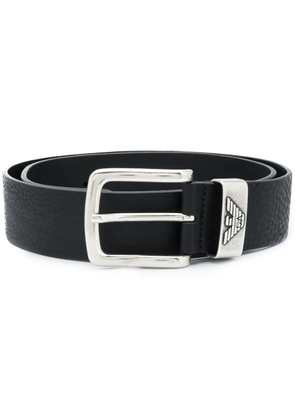 Emporio Armani logo plaque belt - Black