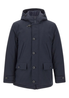 Fay hooded button-fastening jacket - Blue