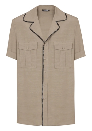 Balmain contrast-trim shirt - Neutrals