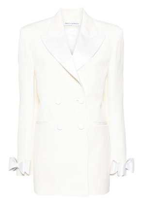 MACH & MACH bow-embellished blazer dress - White