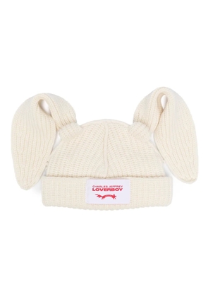 Charles Jeffrey Loverboy floppy-bunny-ears beanie - Neutrals