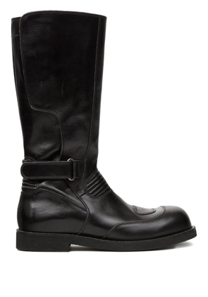 MM6 Maison Margiela leather biker boots - Black