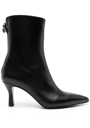 Maje 75mm leather ankle boots - Black