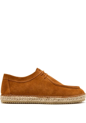 Frescobol Carioca suede leather espadrille loafers - Brown