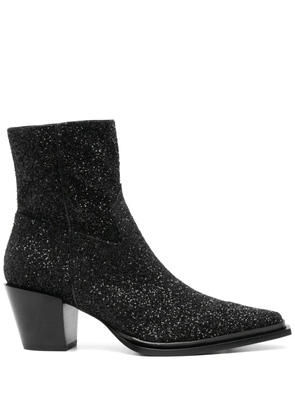 Jimmy Choo Cece Ab 60mm glitter ankle boots - Black